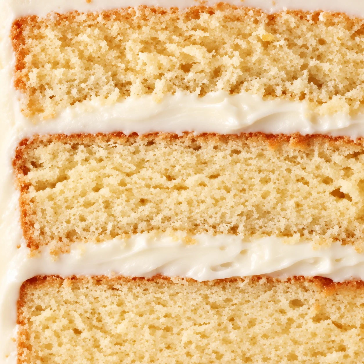 Capas de bizcocho con crema de queso