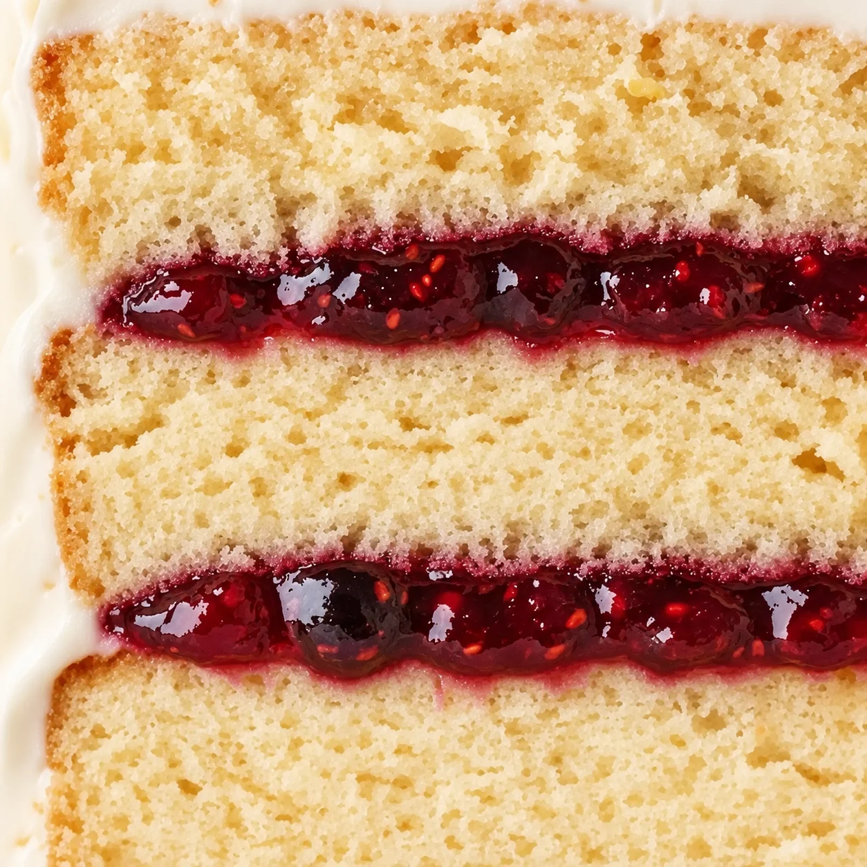 Capas de bizcocho con frutos rojos